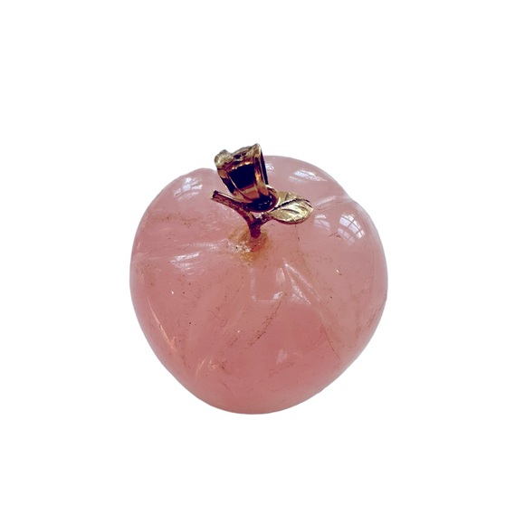 Vintage Rose Quart Apple Pendant. EUC - Picture 4 of 4